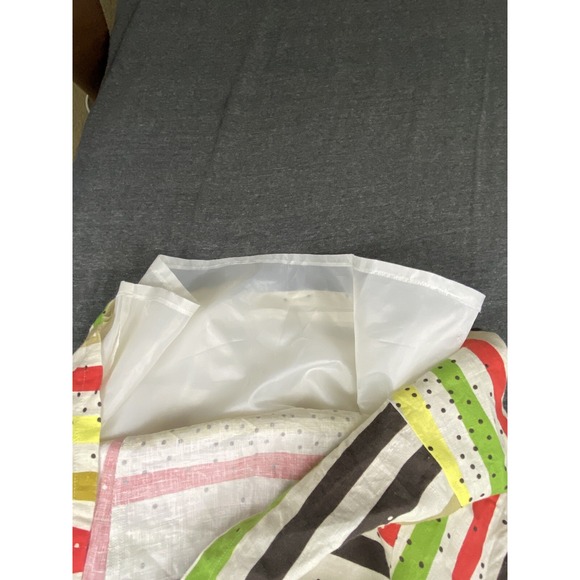 Acova Anthology Linen Skirt Womens US 6-8 Multicolor Rainbow Striped Polka Dots - Picture 9 of 10